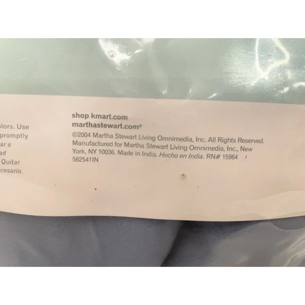 Martha Stewart Everyday 250 Thread Count Cotton Blend Fitted Sheet Blue - FULL